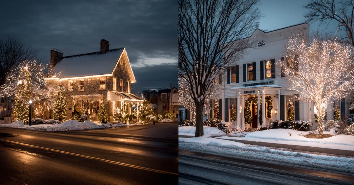 2025 Holiday Christmas Lighting Installation on 2 houses